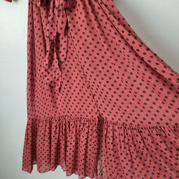 Zimmermann Esponage Silk Neck Tie Bow Midi Dress Belt Sz 4 XS , S - Picture 14 of 16